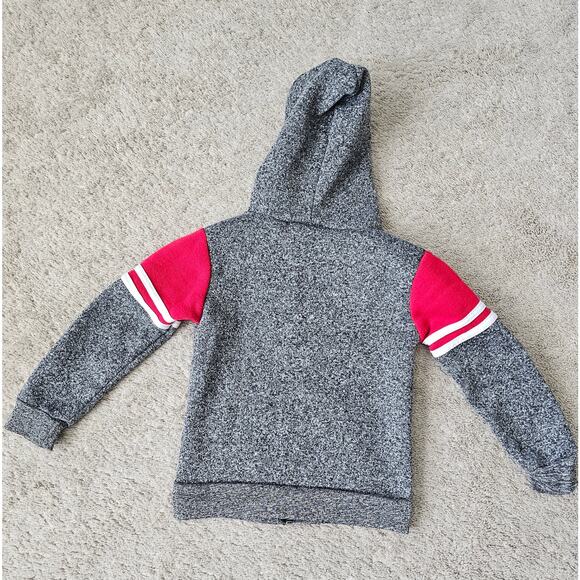 Mad Game boys basketball "dunk" zip up hoodie jacket 4T Gray & Red - Picture 2 of 5